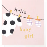 Hello New Baby Girl Card GOODS M&S   