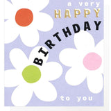 White Flowers Birthday Card GOODS M&S   