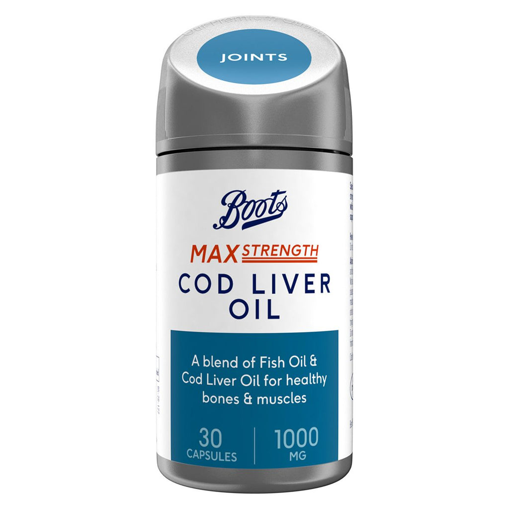 Boots Max Strength Cod Liver Oil 30 Capsules (1 month supply)