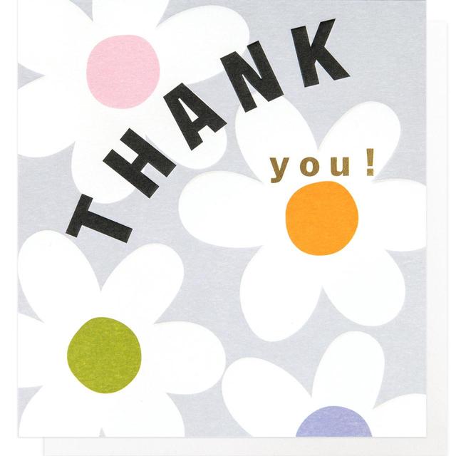 White Flowers Thank You Card GOODS M&S   