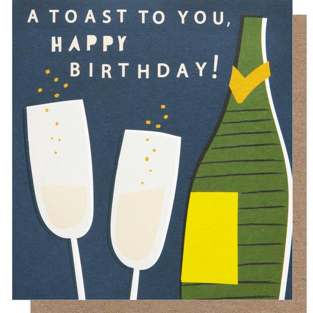 Toast To You Birthday Card GOODS M&S   