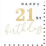 Caroline Gardner Gold 21st Birthday Card GOODS M&S   