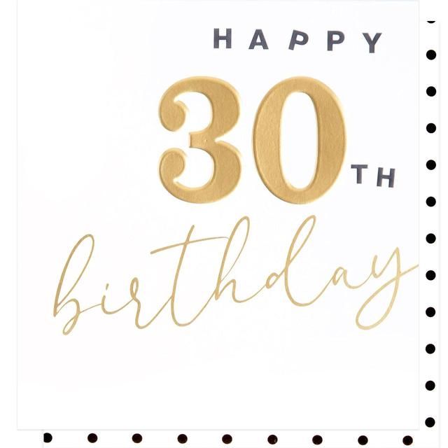 Caroline Gardner Gold 30th Birthday Card GOODS M&S   