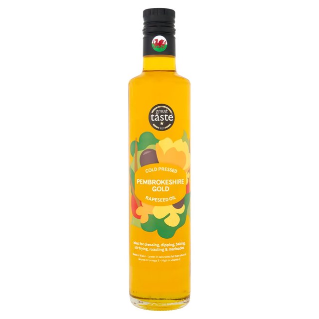 Pembrokeshire Gold Cold Pressed Rapeseed Oil   500ml GOODS M&S   