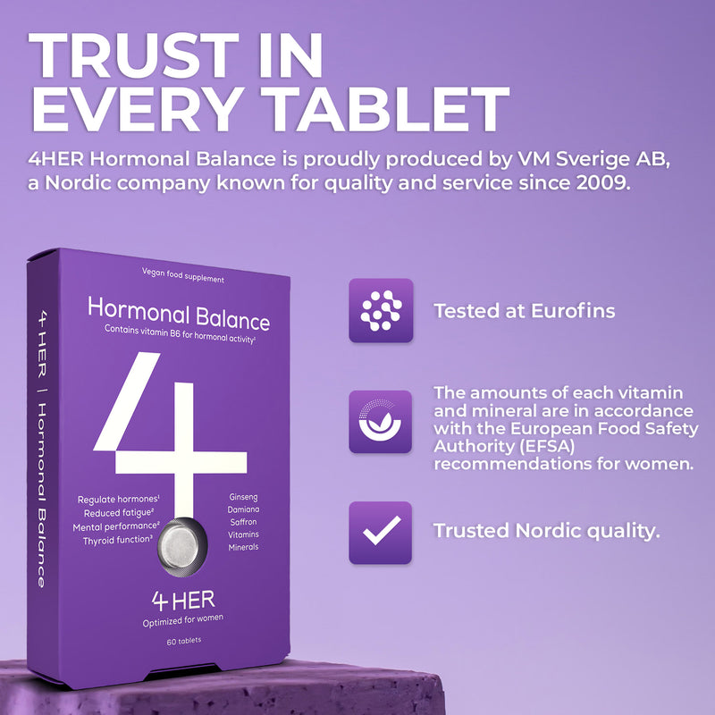 4HER Hormonal Balance Multivitamin 60 Tablets, UK version