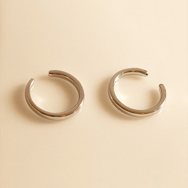 MUCHV thin sterling silver ear cuffs (British brand)