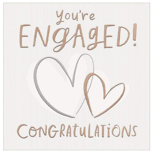 You're Engaged Two Hearts Engagement Card GOODS M&S   