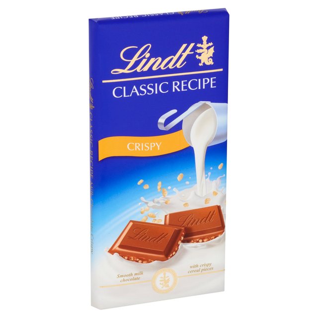 Lindt Classic Recipe Crispy Milk Chocolate Bar   100g GOODS M&S   