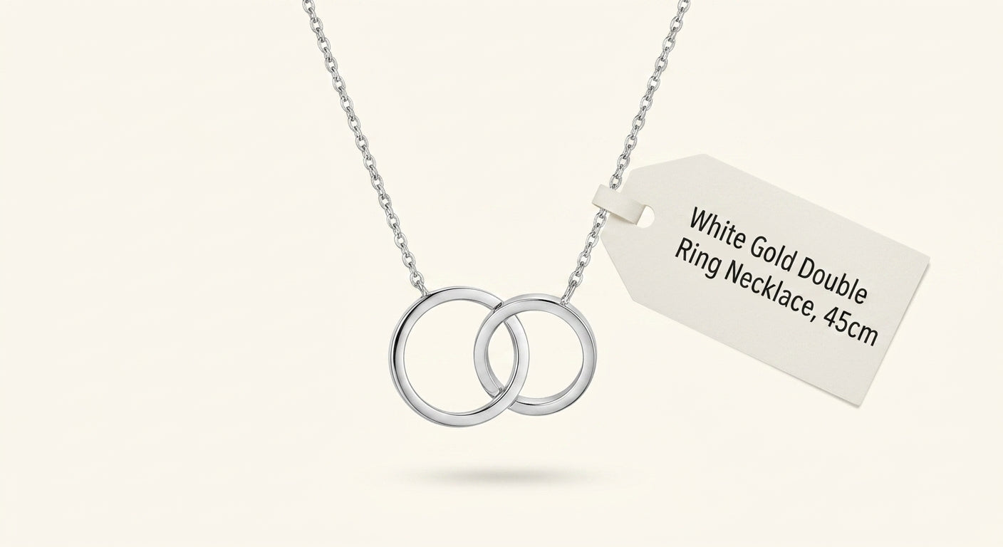 Cartier LOVE 18ct white gold necklace, imported from the UK