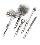 MacKenzie-Childs Courtly Check bar tool set, imported from the UK