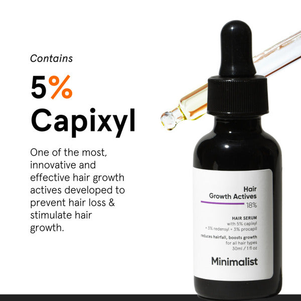 Minimalist hair density serum for growth, imported from the UK