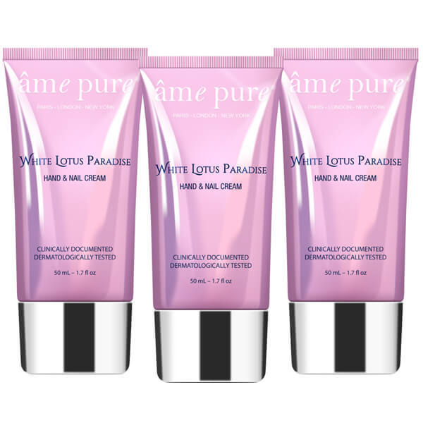 âme pure  3psc White Lotus Paradise™ Hand cream - 3 x 50ml GOODS Superdrug   