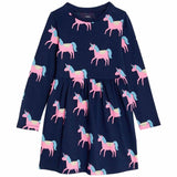 M&S Printed Dress 2-8 Years Navy GOODS M&S   