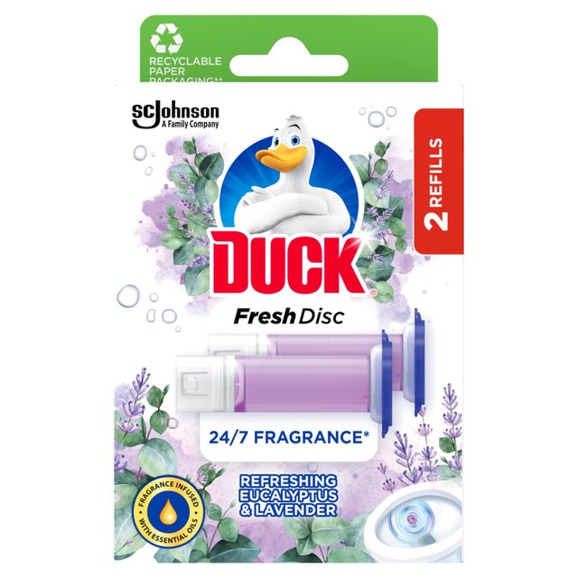 Duck Toilet Fresh Discs Duo Refills Lavender & Eucalyptus   2 x 36ml GOODS M&S   