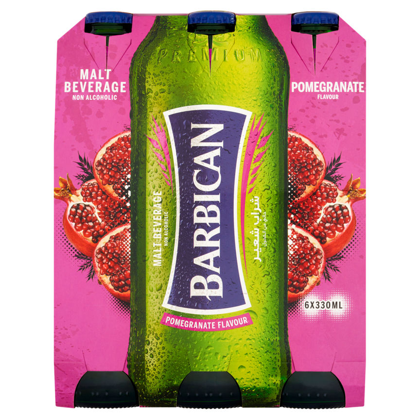 Barbican Malt Beverage Pomegranate Flavour 6 x 330ml GOODS ASDA   