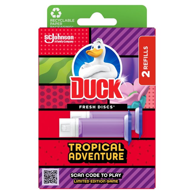 Duck Toilet Fresh Discs Duo Refills Tropical Adventure   2 x 36ml GOODS M&S   