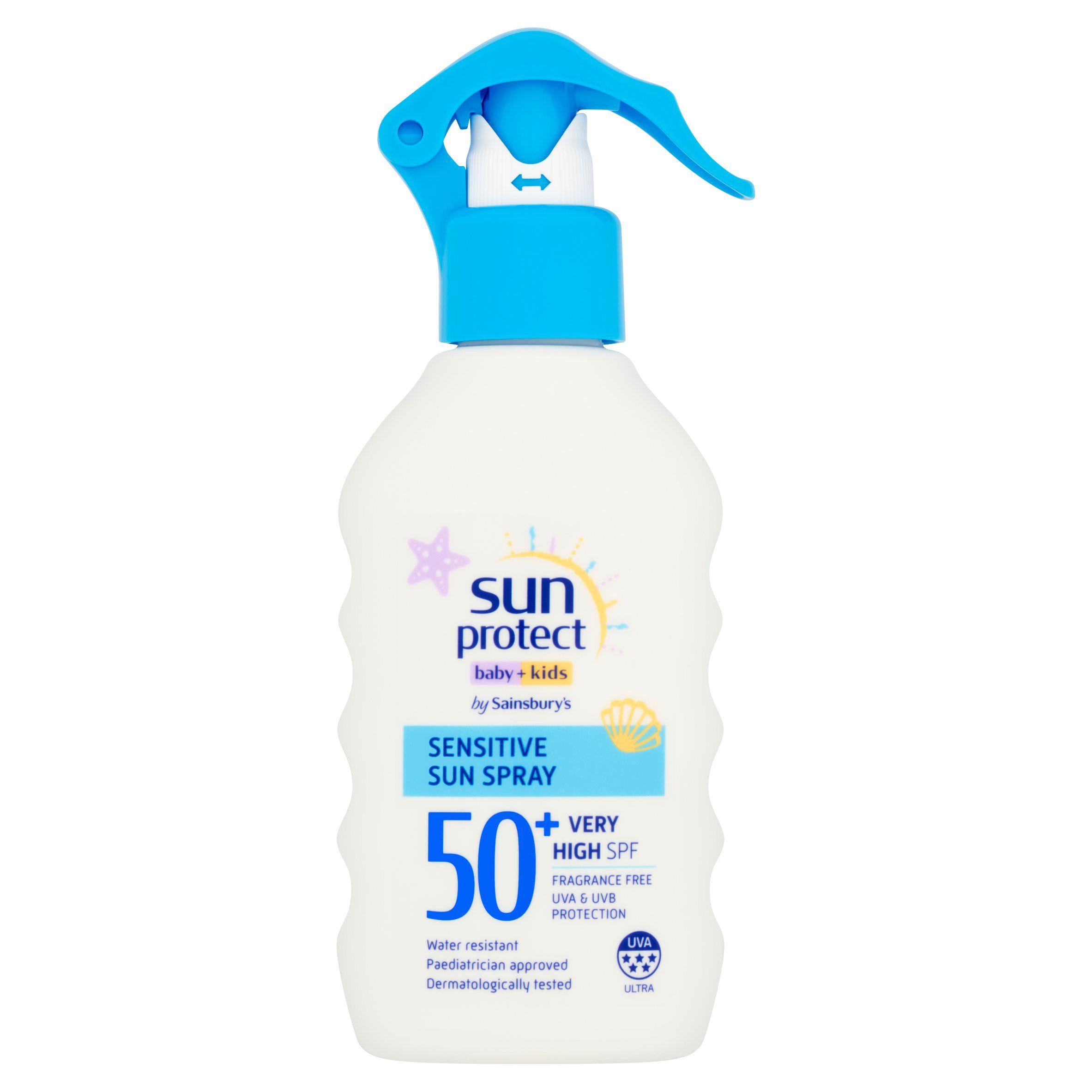 Sainsbury's Sun Protect Sensitive Sun Spray Very High 50+ SPF 200ml GOODS Sainsburys   