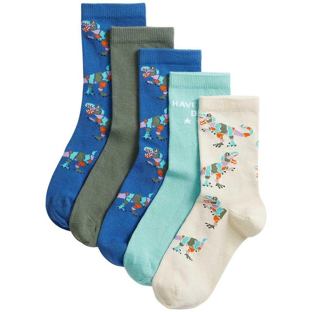 M&S Cotton Dinosaur Socks Multi GOODS M&S   