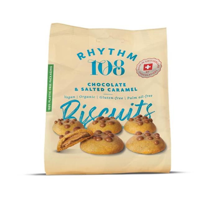 Rhythm 108 Swiss Vegan Salted Caramel Filled Biscuits   135g GOODS M&S   