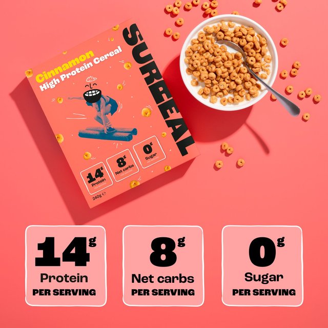 Surreal High Protein Low Sugar Cinnamon Cereal   240g GOODS M&S   