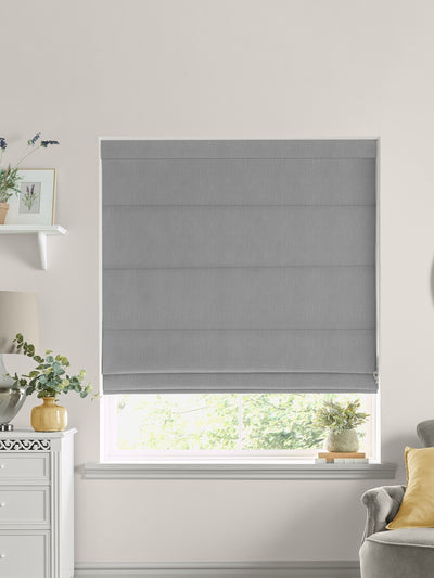 Next Laura Ashley Swanson Steel Grey Made to Measure Roman Blind- Buy online at McGrocer