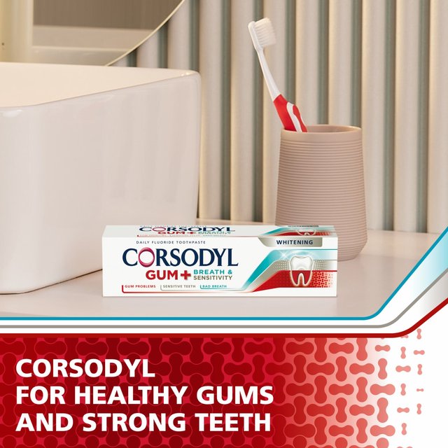 Corsodyl Gum+ Breath & Sensitivity Toothpaste Whitening   75ml GOODS M&S   