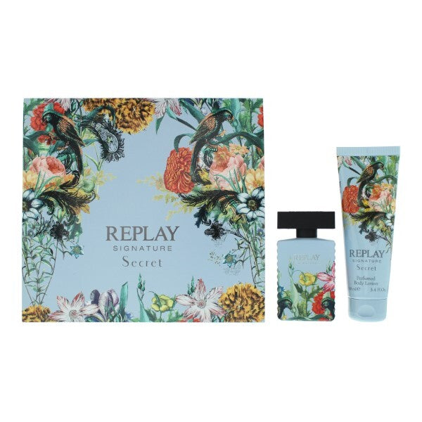 Replay Signature Secret For Woman EDT 50ml Gift Set GOODS Superdrug   