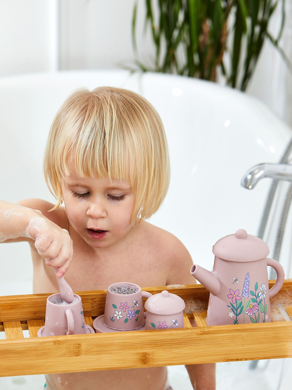 JoJo Maman Bébé Pretty Silicone Bath Toy Teaset, UK version