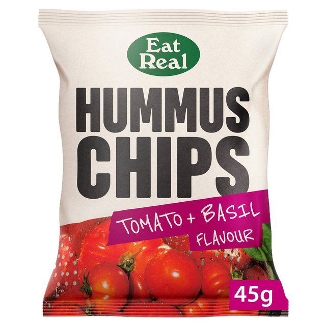 Eat Real Hummus Tomato & Basil Chips   45g GOODS M&S   