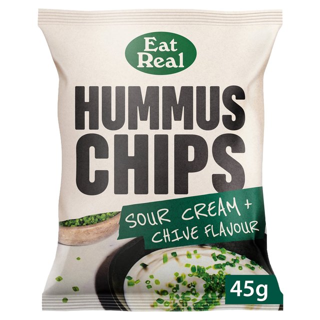 Eat Real Hummus Sour Cream & Chive Chips   45g GOODS M&S   