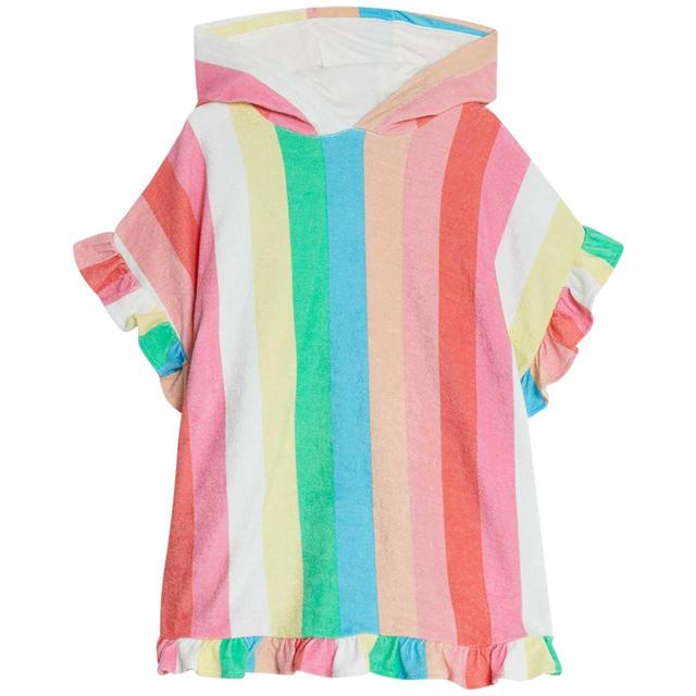 M&S Rainbow Stripe Towelling Hooded Poncho 2-6 Years GOODS M&S   