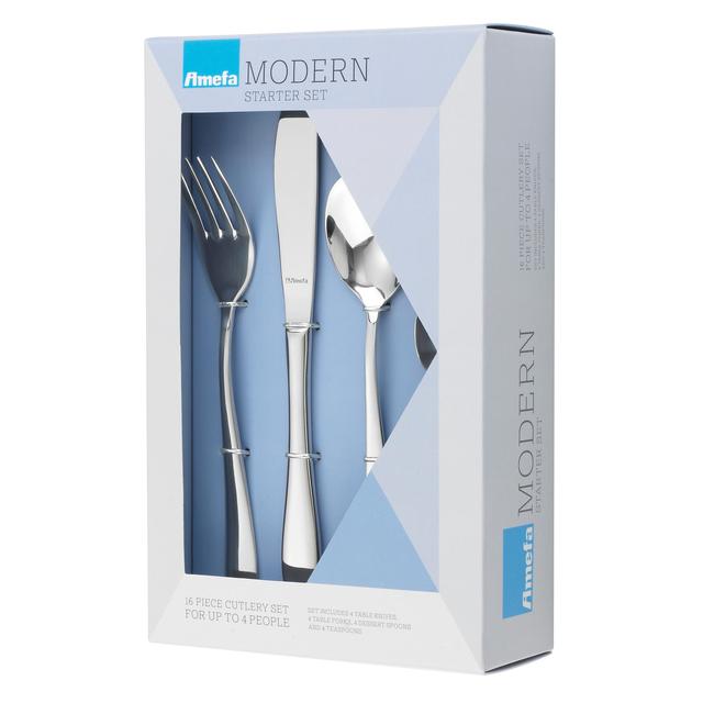 Amefa Modern  Stainless Steel  Cutlery Set   16 per pack GOODS M&S   