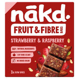 nakd. Fruit & Fibre Strawberry & Raspberry Multipack   3 x 44g GOODS M&S   