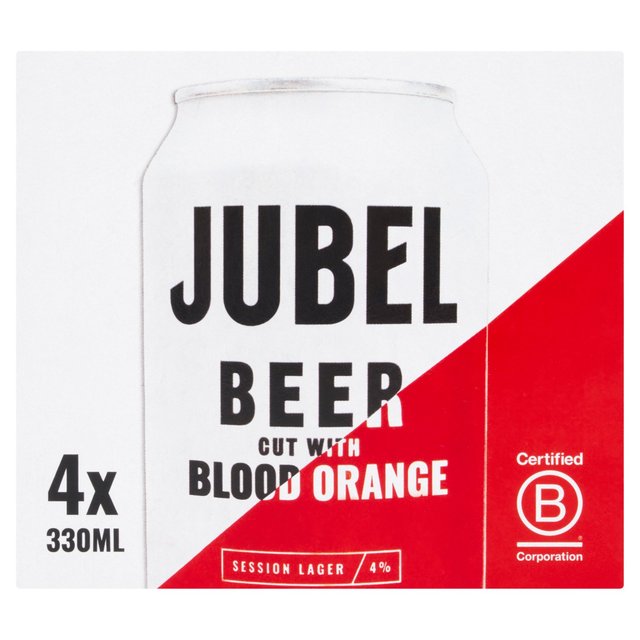 JUBEL Beer cut with Blood Orange   4 x 330ml