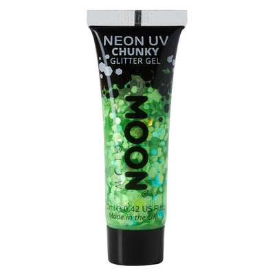 Superdrug Moon Glow Neon UV Chunky Glitter Gel Green Face Paint- Buy online at McGrocer