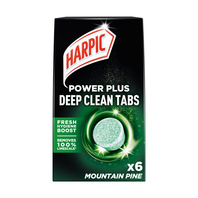 Harpic Power Plus Deep Clean Tabs Toilet Cleaner Mountain Pine   6 per pack GOODS M&S   