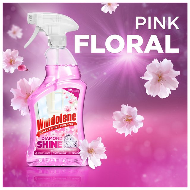 Windolene Diamond Shine Glass & Shiny Surfaces Pink Floral   750ml