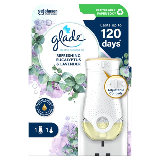 Glade Plug In Holder & Refill Electric Scented Oil Eucalyptus & Lavender   20ml GOODS M&S   