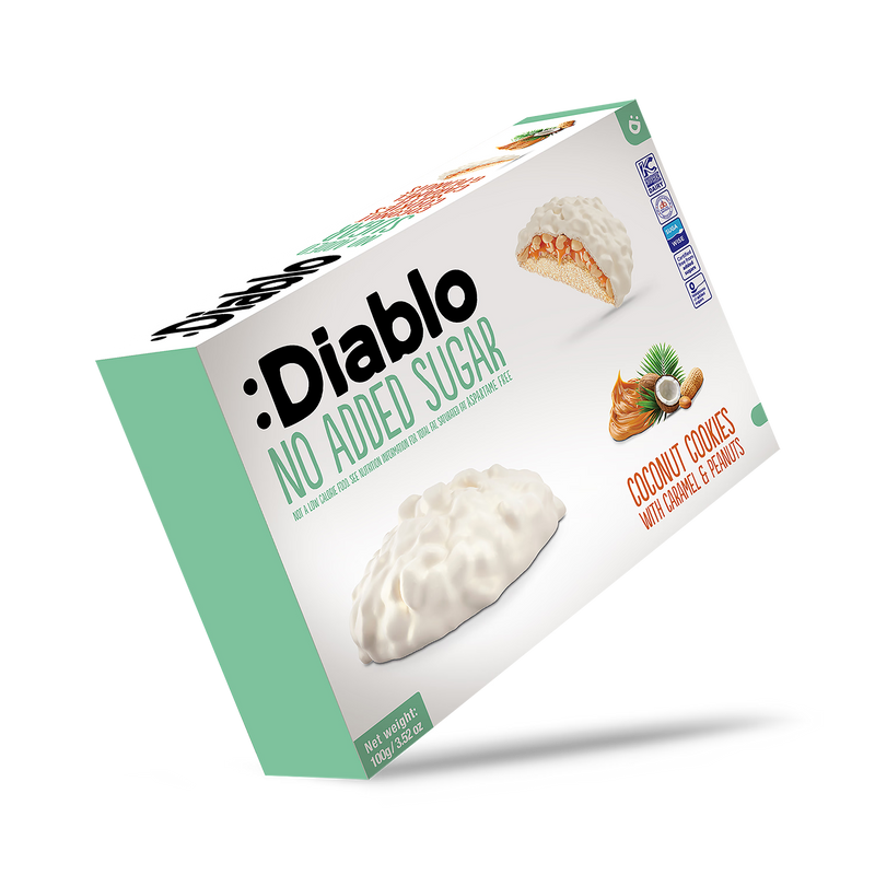 Diablo no added sugar coconut cookies 100g - British product