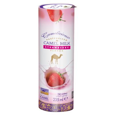 Camelicious strawberry camel milk 235ml, UK version