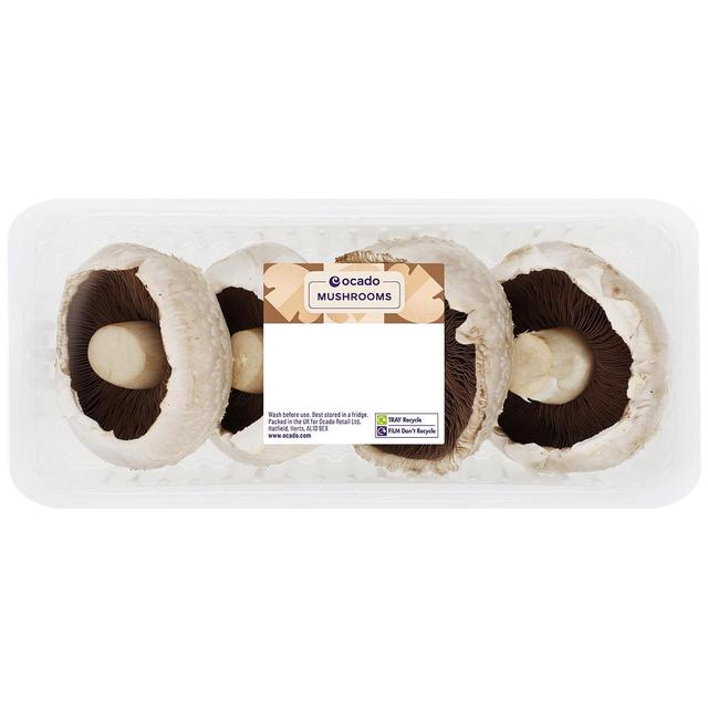 Ocado Flat Mushrooms (min 3)   250g GOODS M&S   