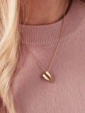 Posh Totty Designs 18ct yellow gold paper plane necklace, UK version