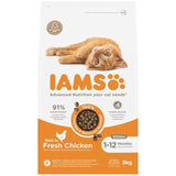 IAMS 1-12 Months Kitten Dry Cat Food Chicken   3kg GOODS M&S   