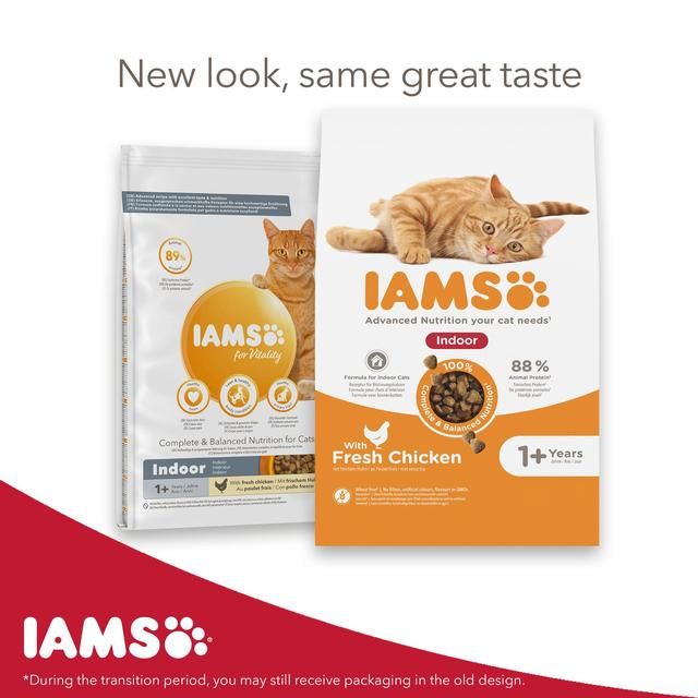 IAMS 1+ Years Indoor Dry Cat Food Chicken   3kg GOODS M&S   