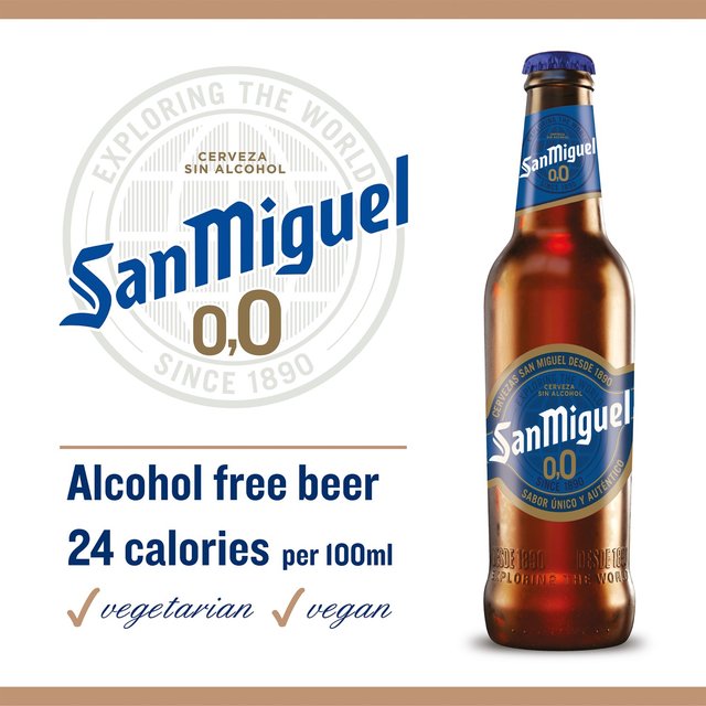 San Miguel Alcohol Free Lager Beer Bottles   12 x 330ml GOODS M&S   