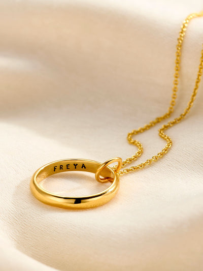 Next Posh Totty Designs Personalised Secret Script Ring Necklace- Buy online at McGrocer