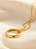 Posh Totty Designs personalised secret script ring necklace, imported from the UK
