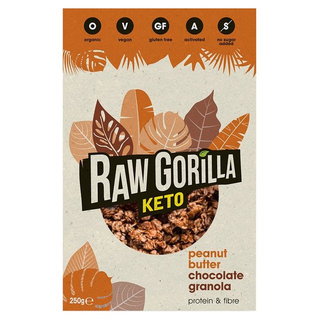 Raw Gorilla Keto Peanut Butter Chocolate Granola   250g GOODS M&S   