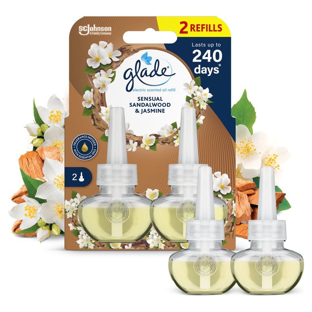 Glade Plug In Twin Refill Electric Scented Oil Bali Sandalwood   2 x 20ml GOODS M&S   