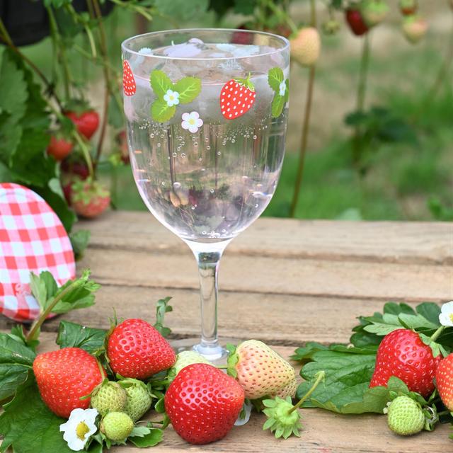 Summerhouse Strawberries & Cream Plastic Wine Glass